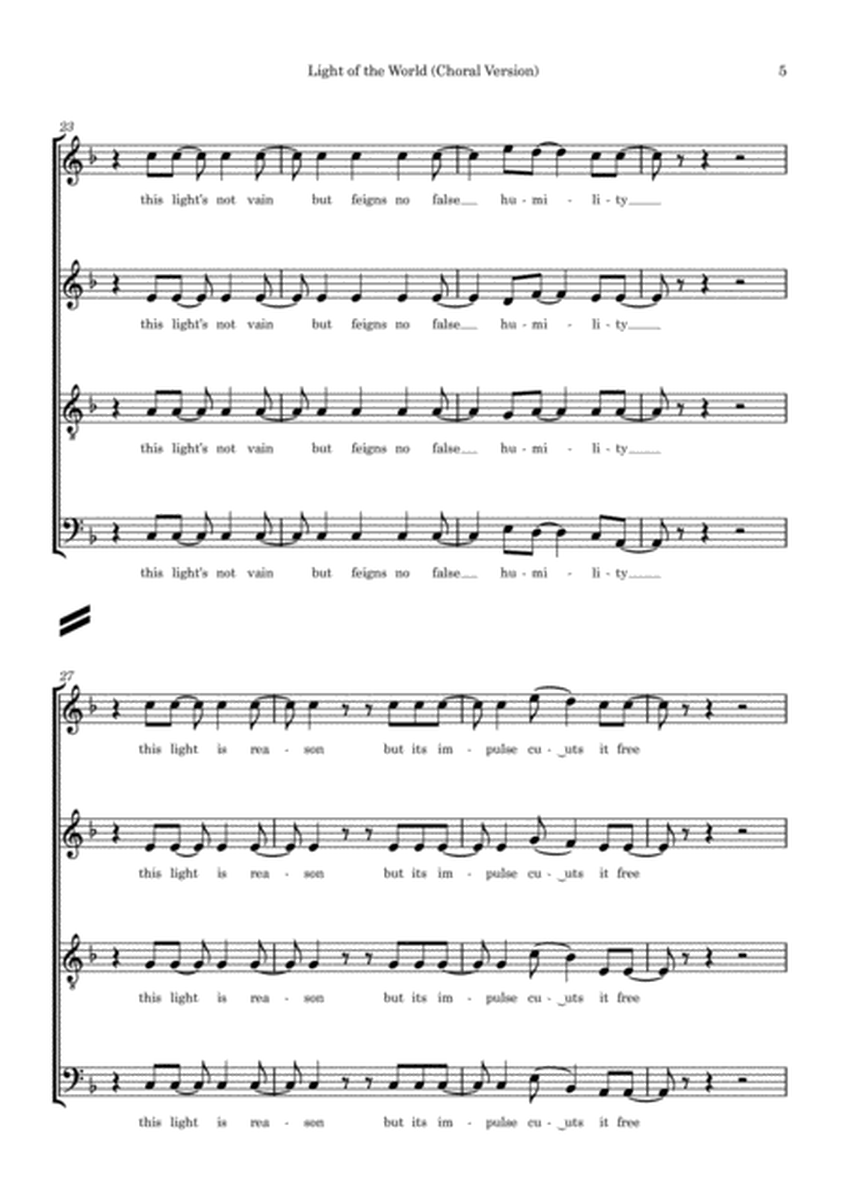 Light of The World (Choral SATB plus Piano Reduction) image number null