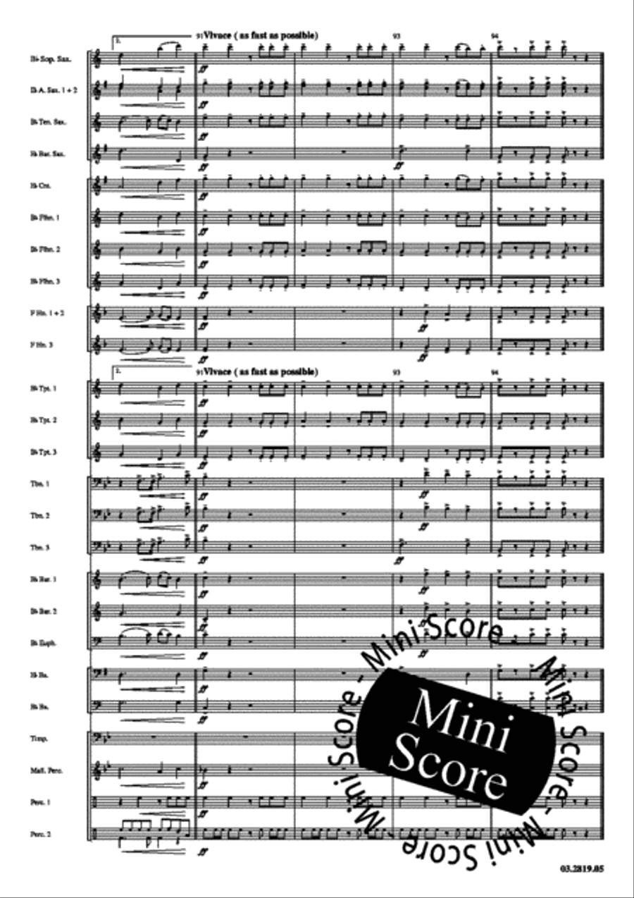 Four Meets Seven Fanfare Band scores gallery preview page 22