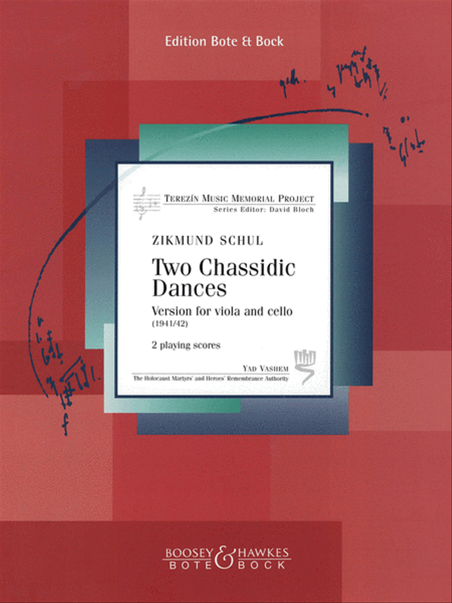Two (2) Chassidic Dances For Viola And Cello (1941/42) Terezin Memorial Project Cello scores gallery preview page 1