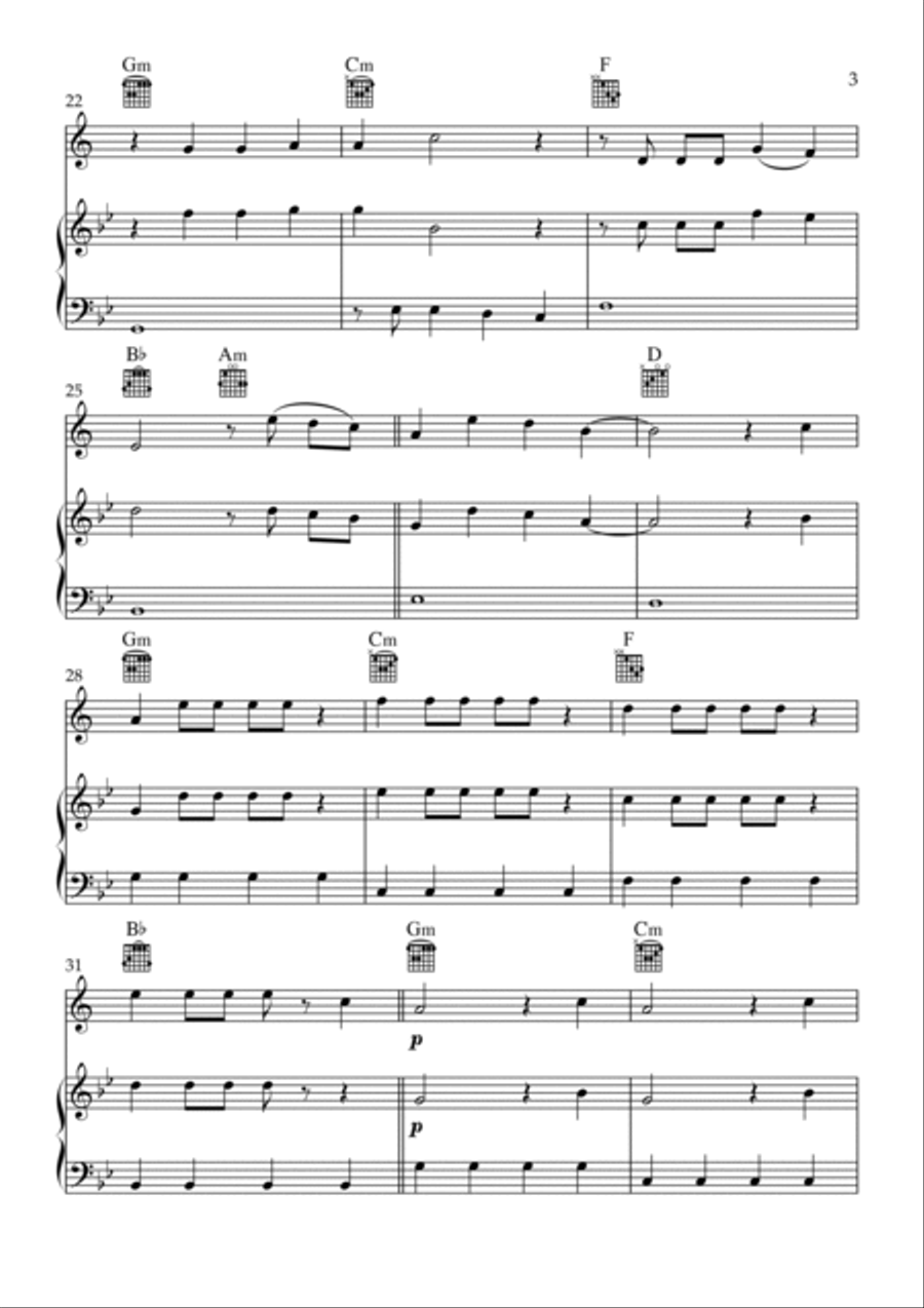 Flowers B-Flat Trumpet scores gallery preview page 3