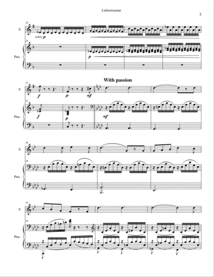 Liebestraume Liebestraume Tenor Saxophone scores gallery preview page 3