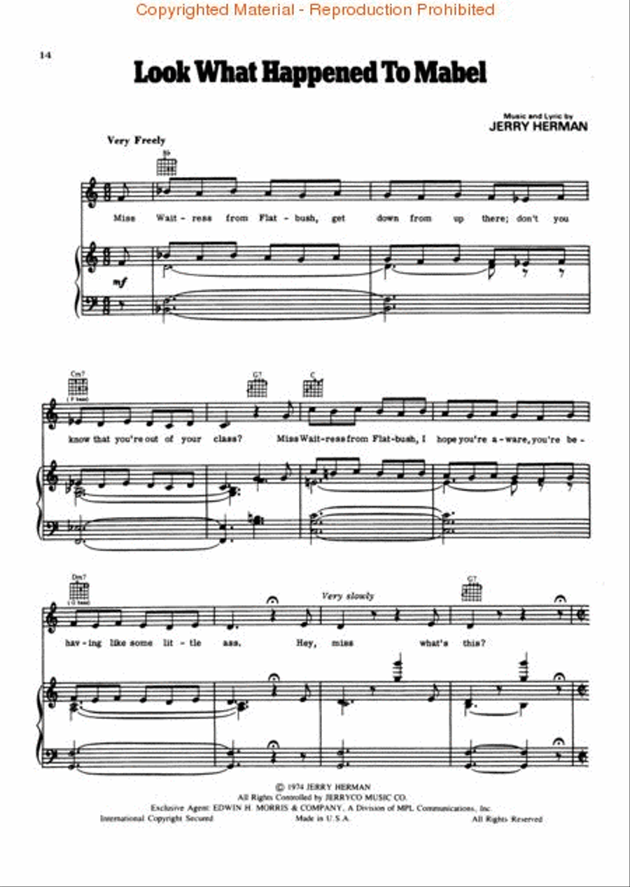 Mack and Mabel Piano, Vocal, Guitar scores gallery preview page 3