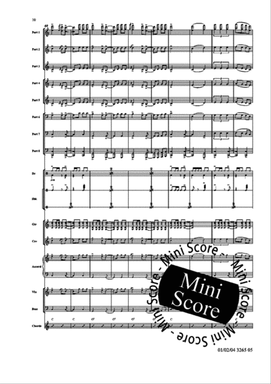 Traditional Portugese Folk Tunes Concert Band scores gallery preview page 16