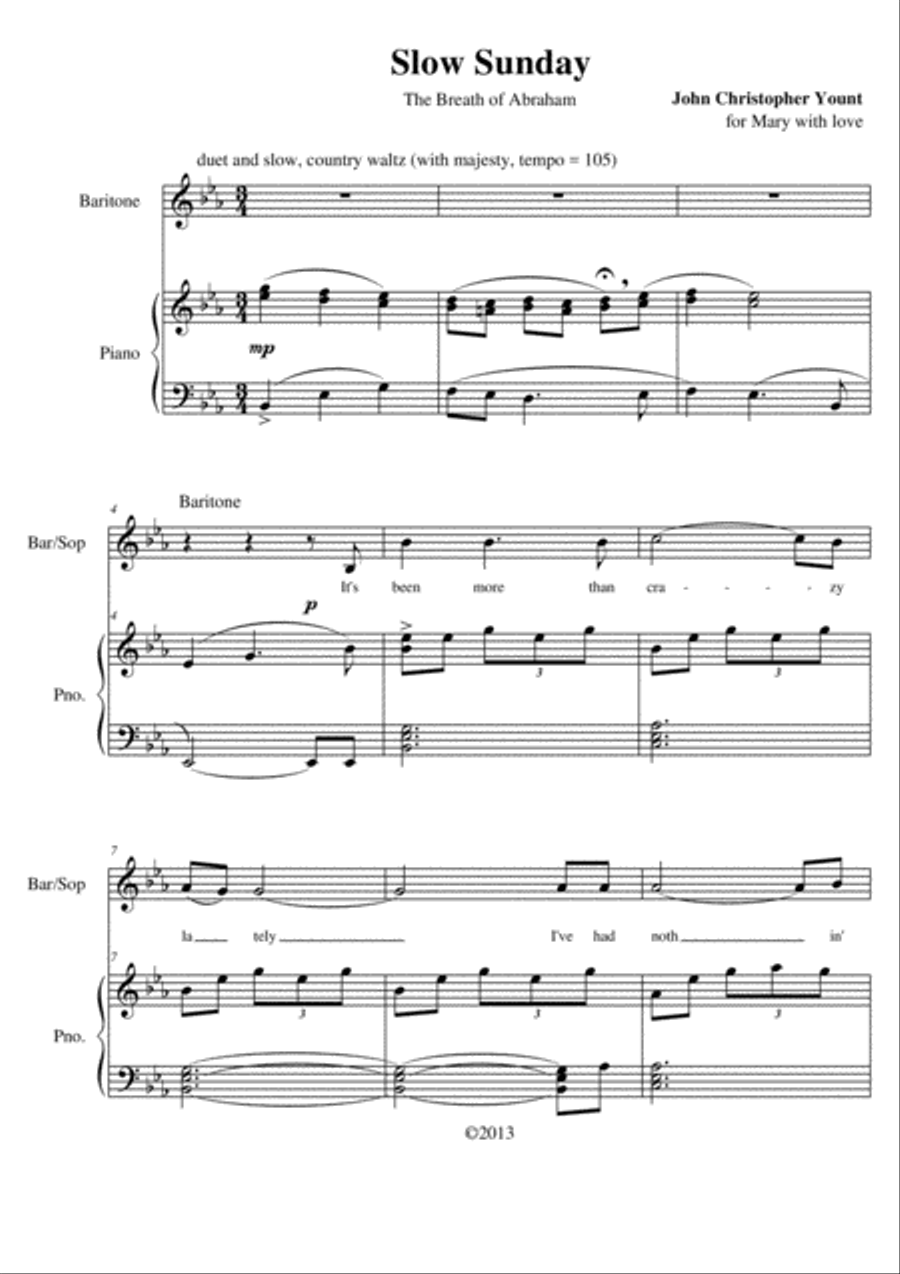 Slow Sunday w Mod Vocal Duet scores gallery preview page 1