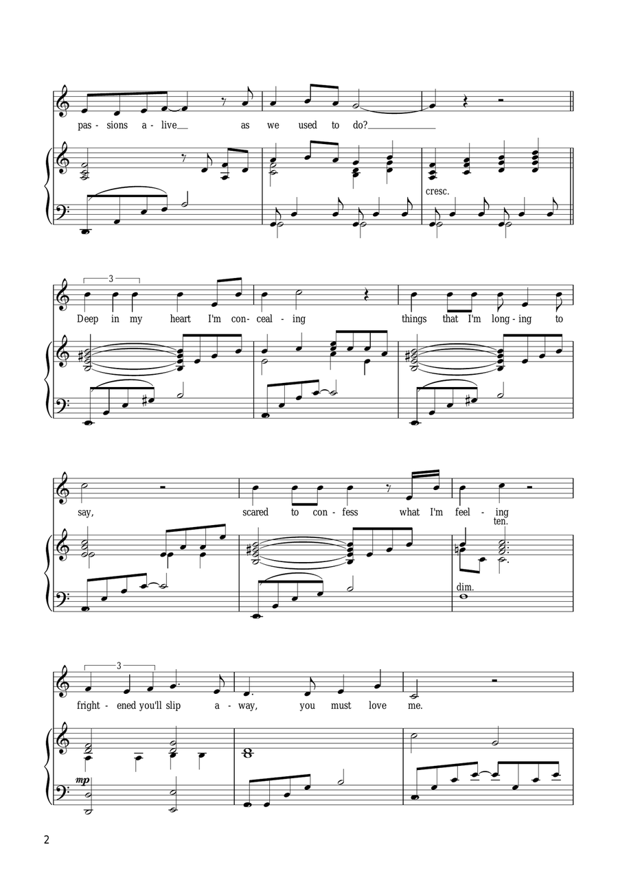 You Must Love Me You Must Love Me Voice scores gallery preview page 2