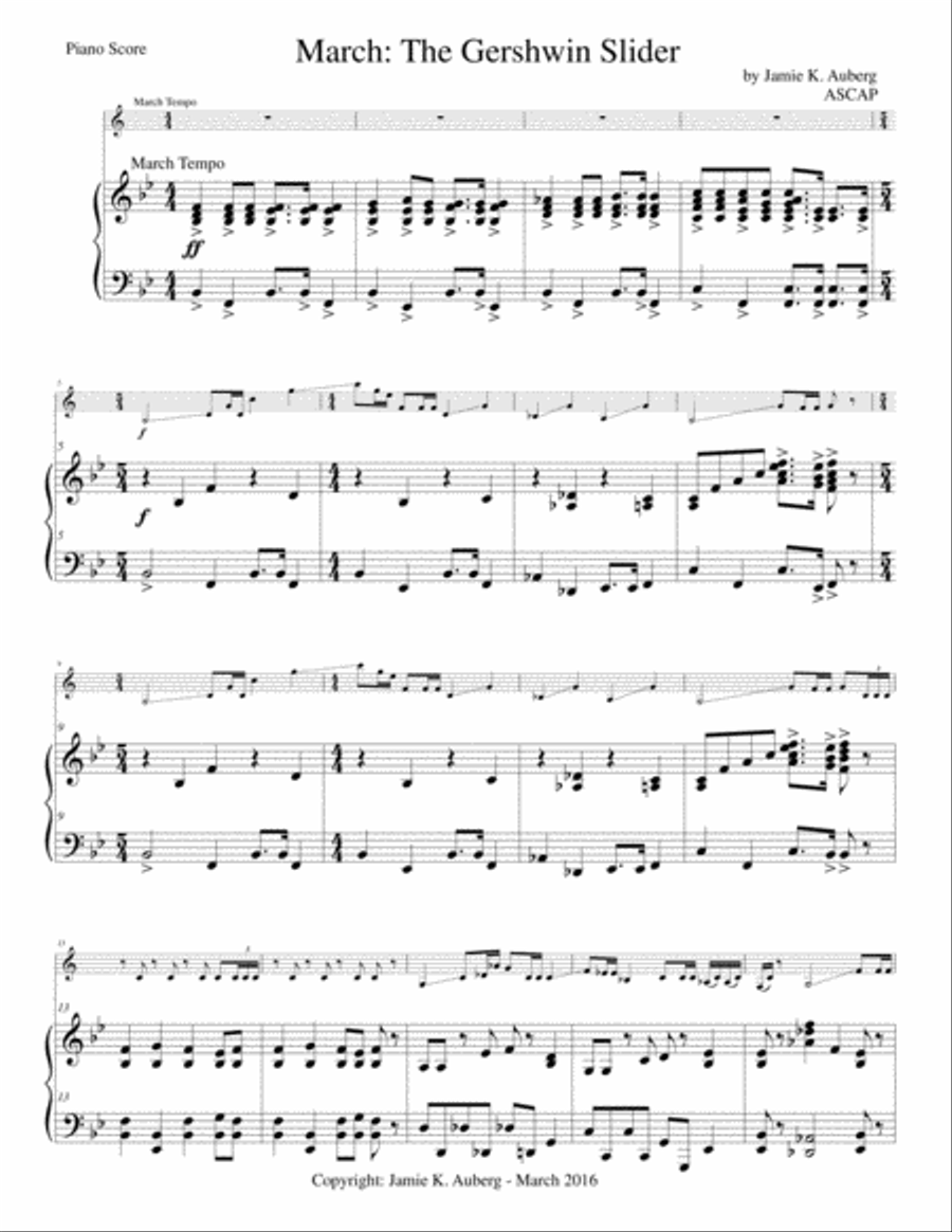 March: The Gershwin Slider Clarinet Solo scores gallery preview page 4