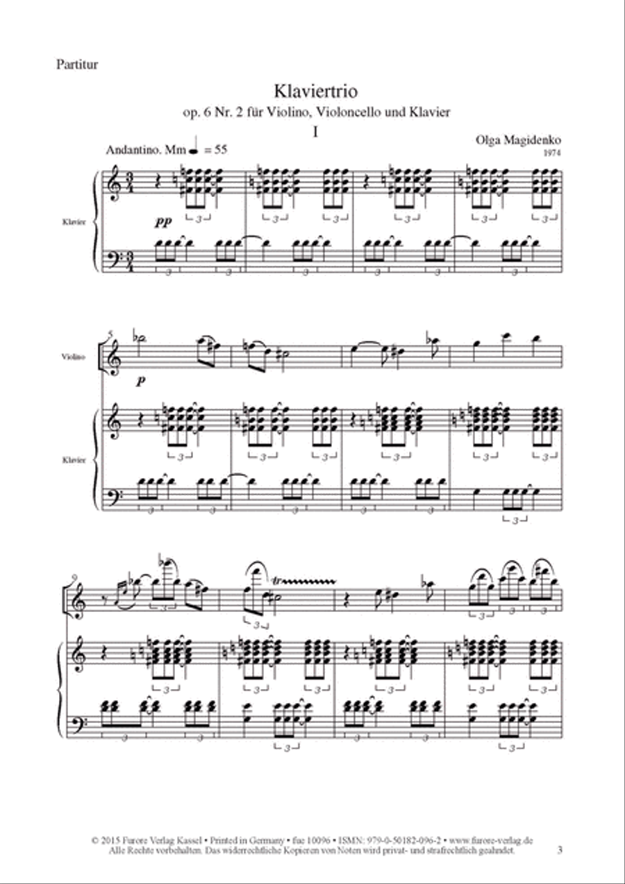 Klaviertrio op. 6/2 Piano Trio scores gallery preview page 2