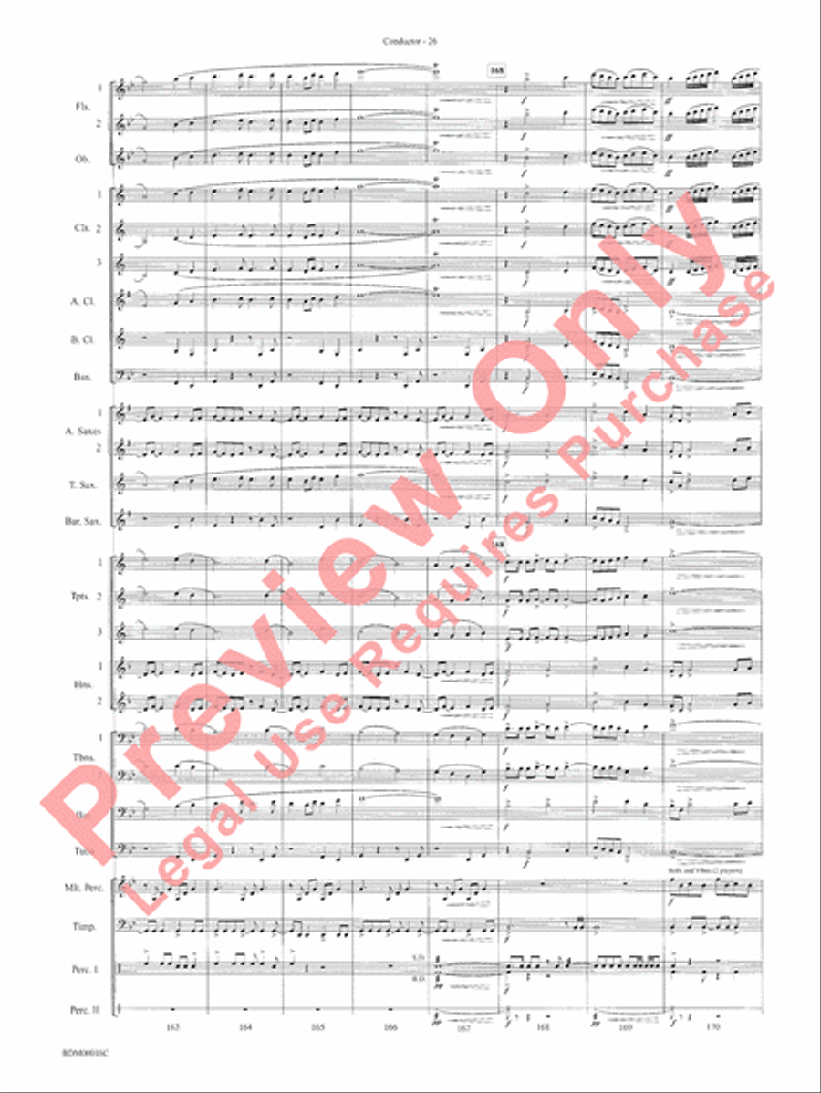 To Challenge the Sky and Heavens Above Concert Band scores gallery preview page 29