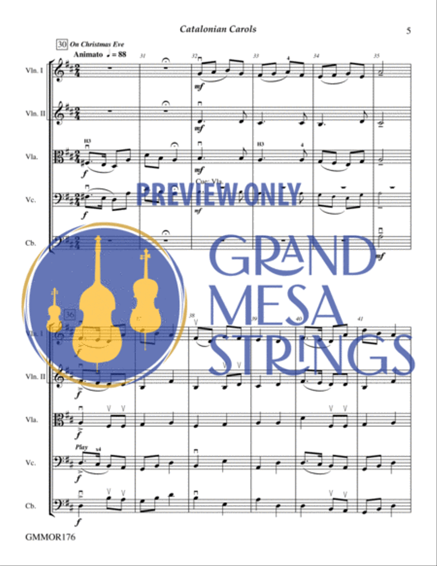 Catalonian Carols String Orchestra scores gallery preview page 6