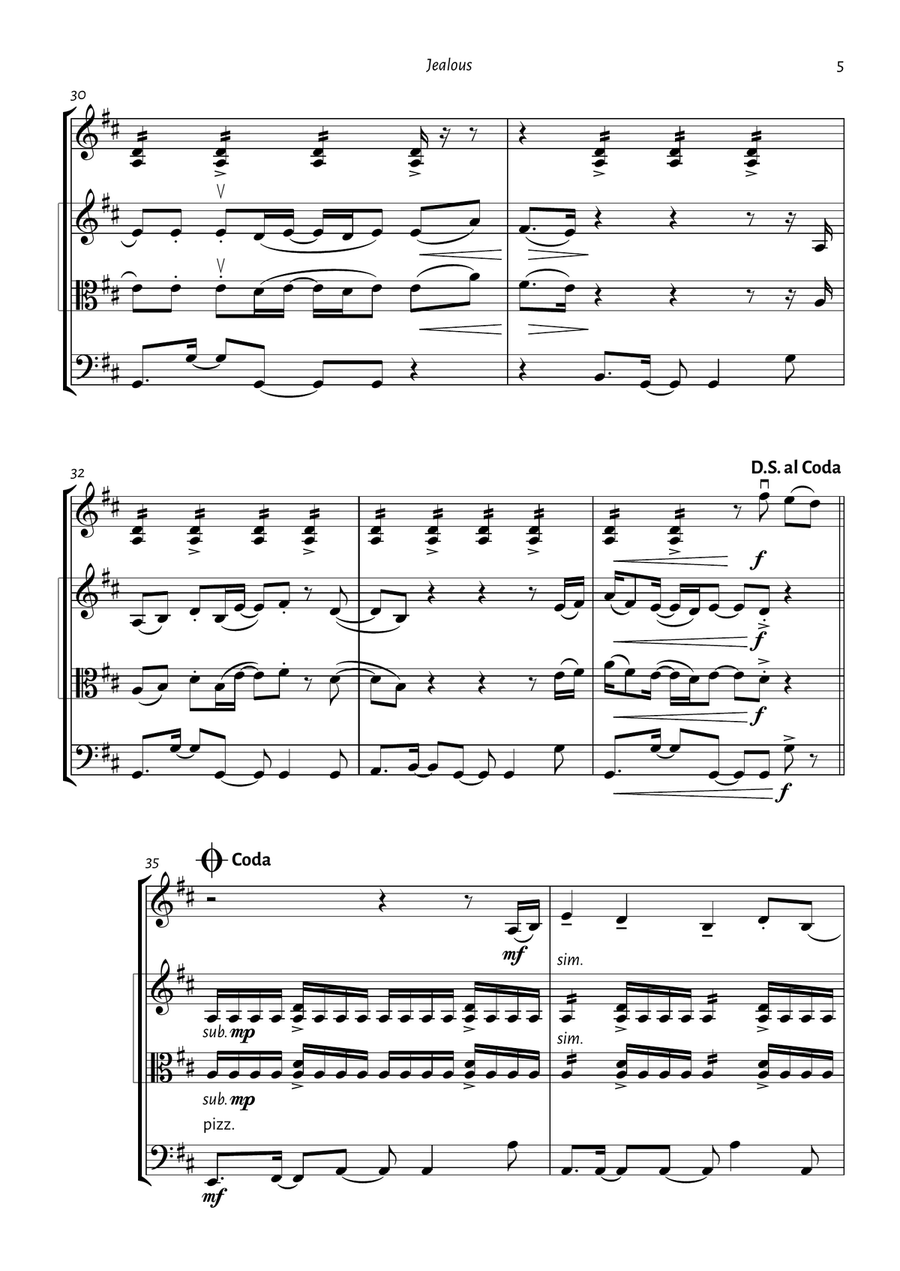 Jealous String Trio scores gallery preview page 5