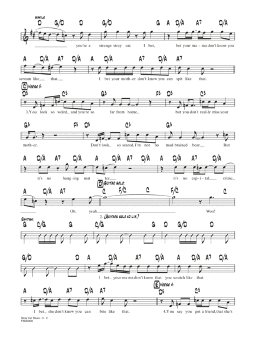 Stray Cat Blues School and Community scores gallery preview page 2