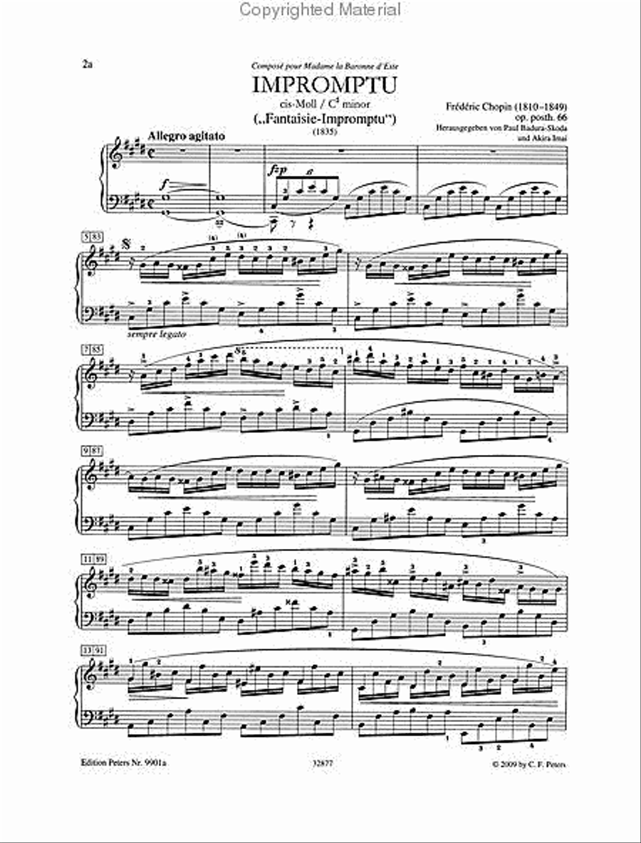 Fantaisie-Impromptu in C sharp minor Op. posth. 66 for Piano