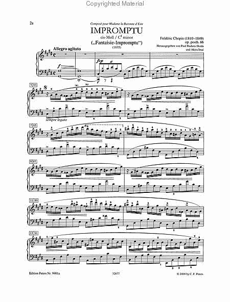 Fantaisie-Impromptu in C sharp minor Op. posth. 66 for Piano