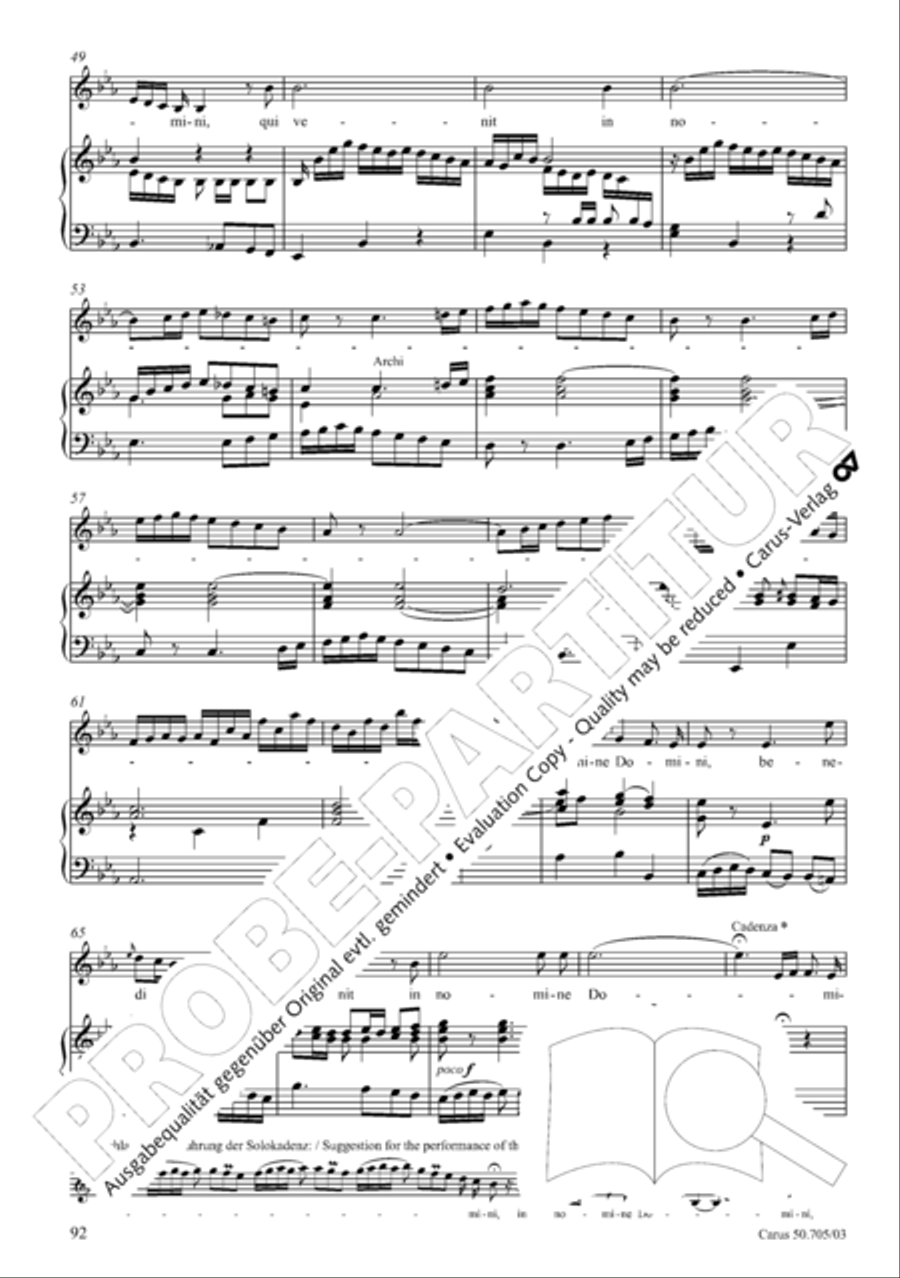 Missa in g. Hasse-Werkausgabe IV/3 4-Part scores gallery preview page 101