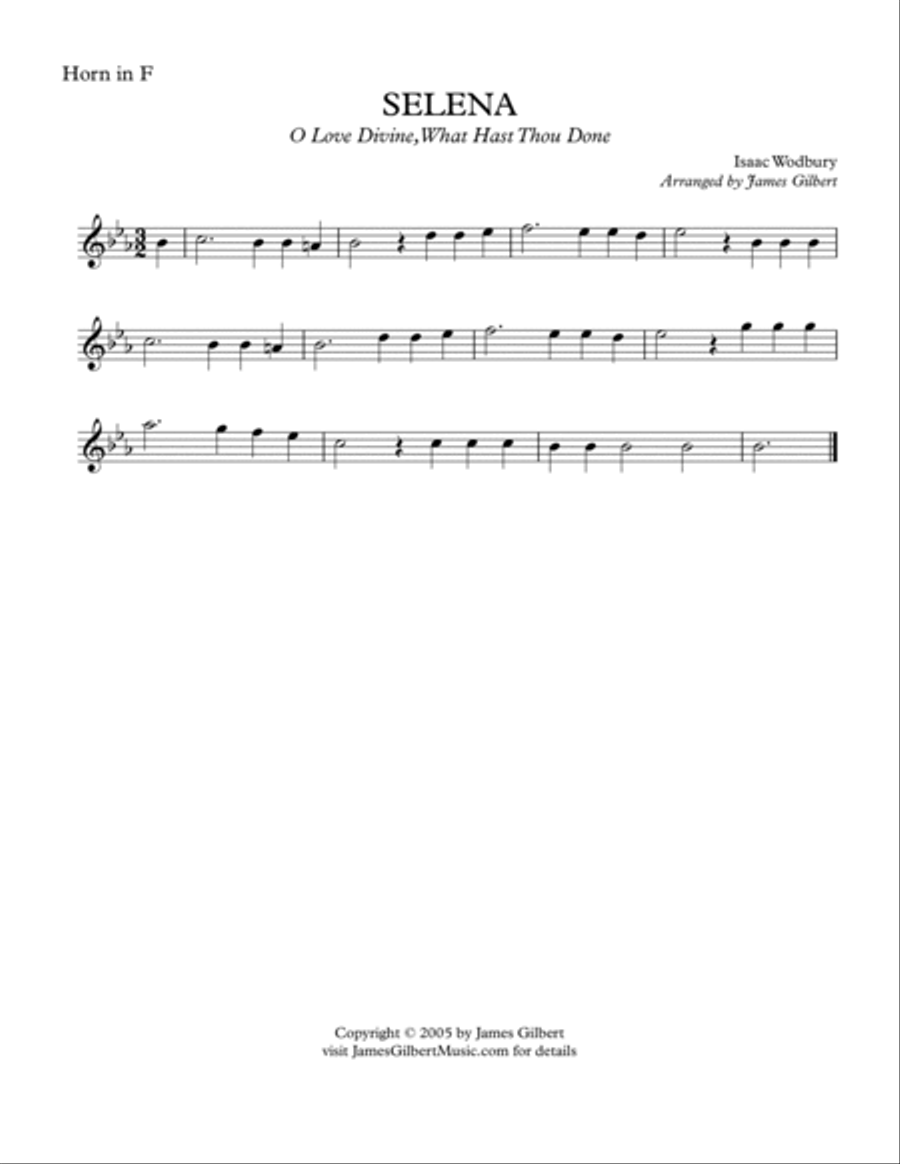 SELENA (O Love Divine) Small Ensemble scores gallery preview page 6