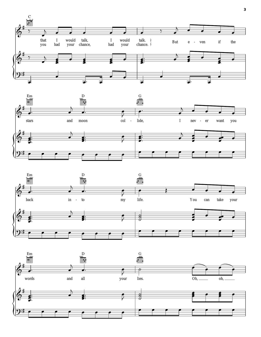 Really Don't Care Really Don't Care Acoustic Guitar scores gallery preview page 3