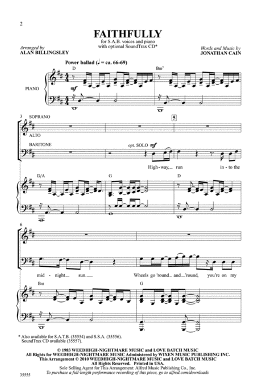 Faithfully Faithfully Choir scores gallery preview page 1
