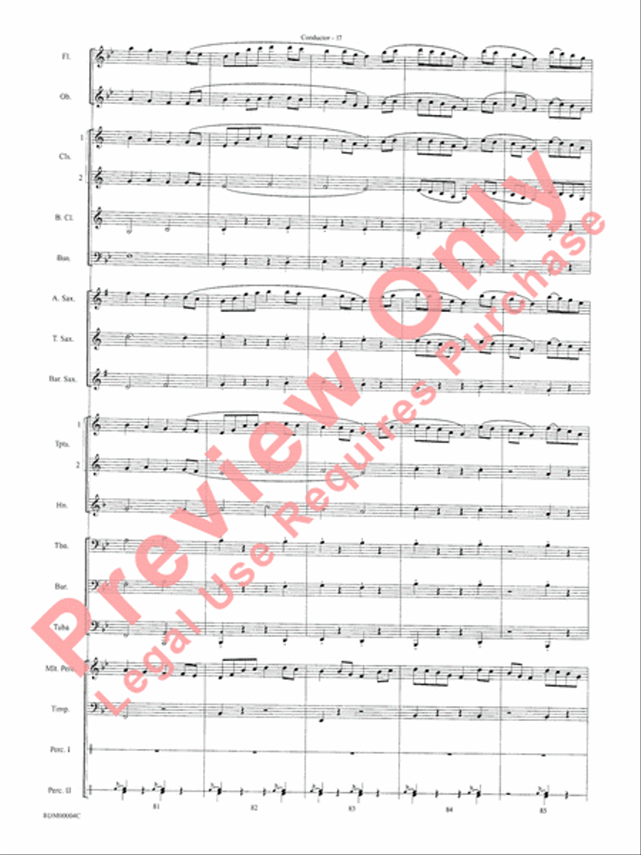 Paths of Glory Concert Band scores gallery preview page 19
