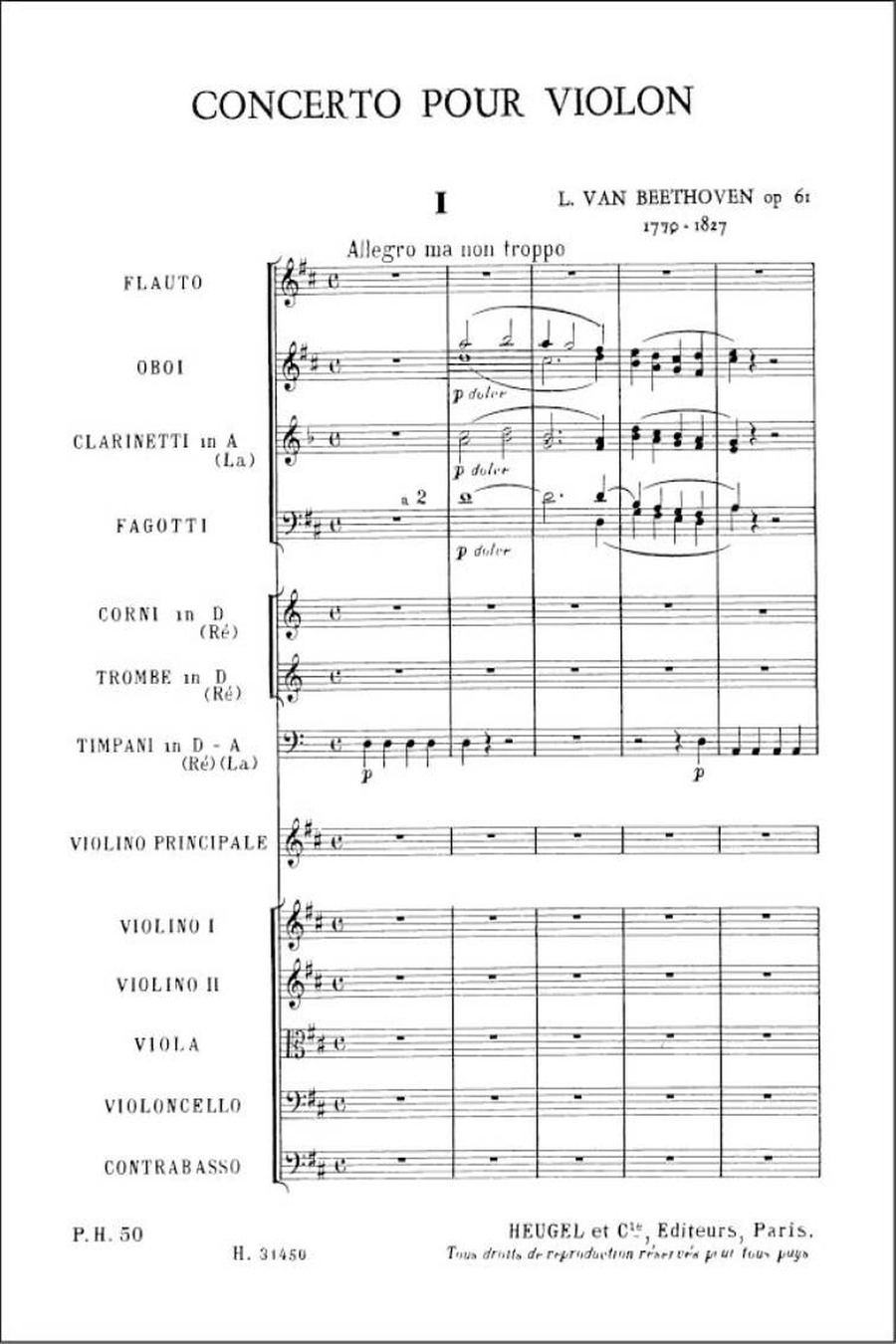 Concerto Violon Op61 Re Majeur Orchestra scores gallery preview page 2