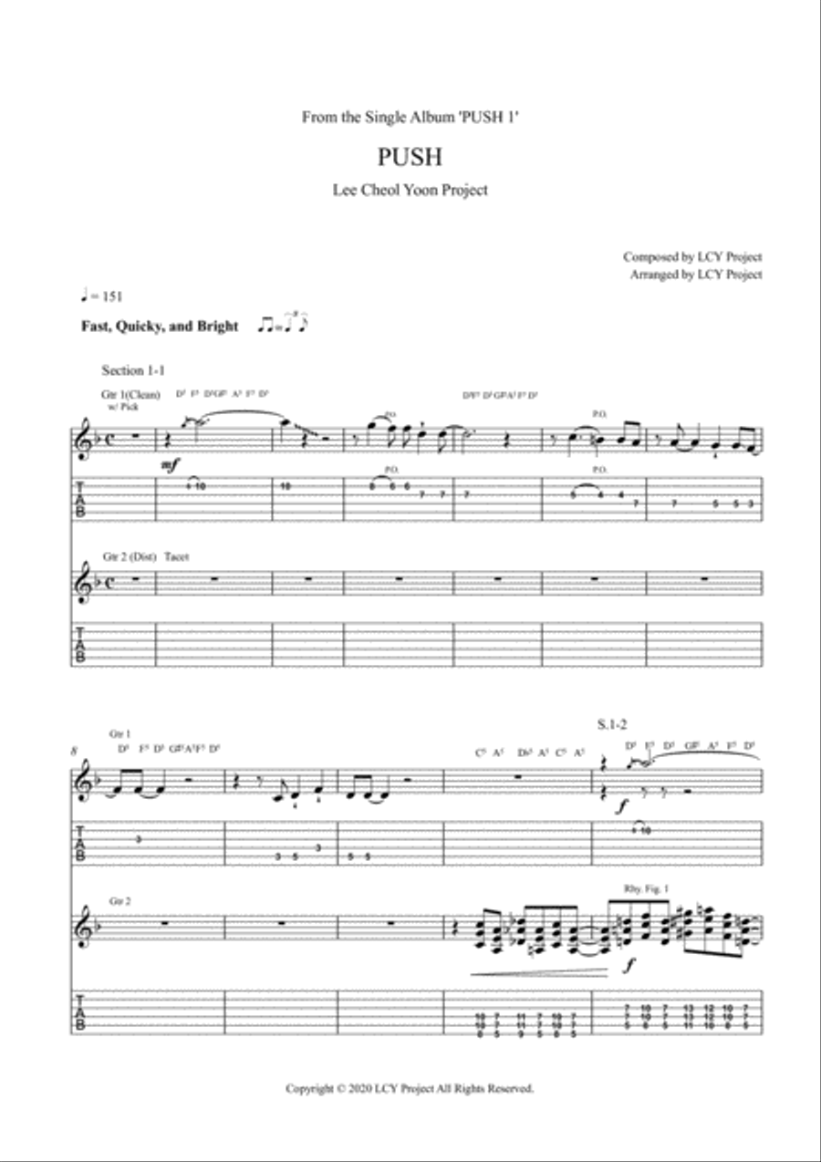 PUSH Electric Guitar scores gallery preview page 2