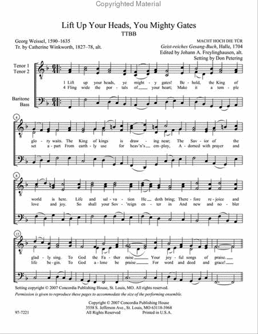 Sing, Men of God, Vol. 1 TTBB scores gallery preview page 2
