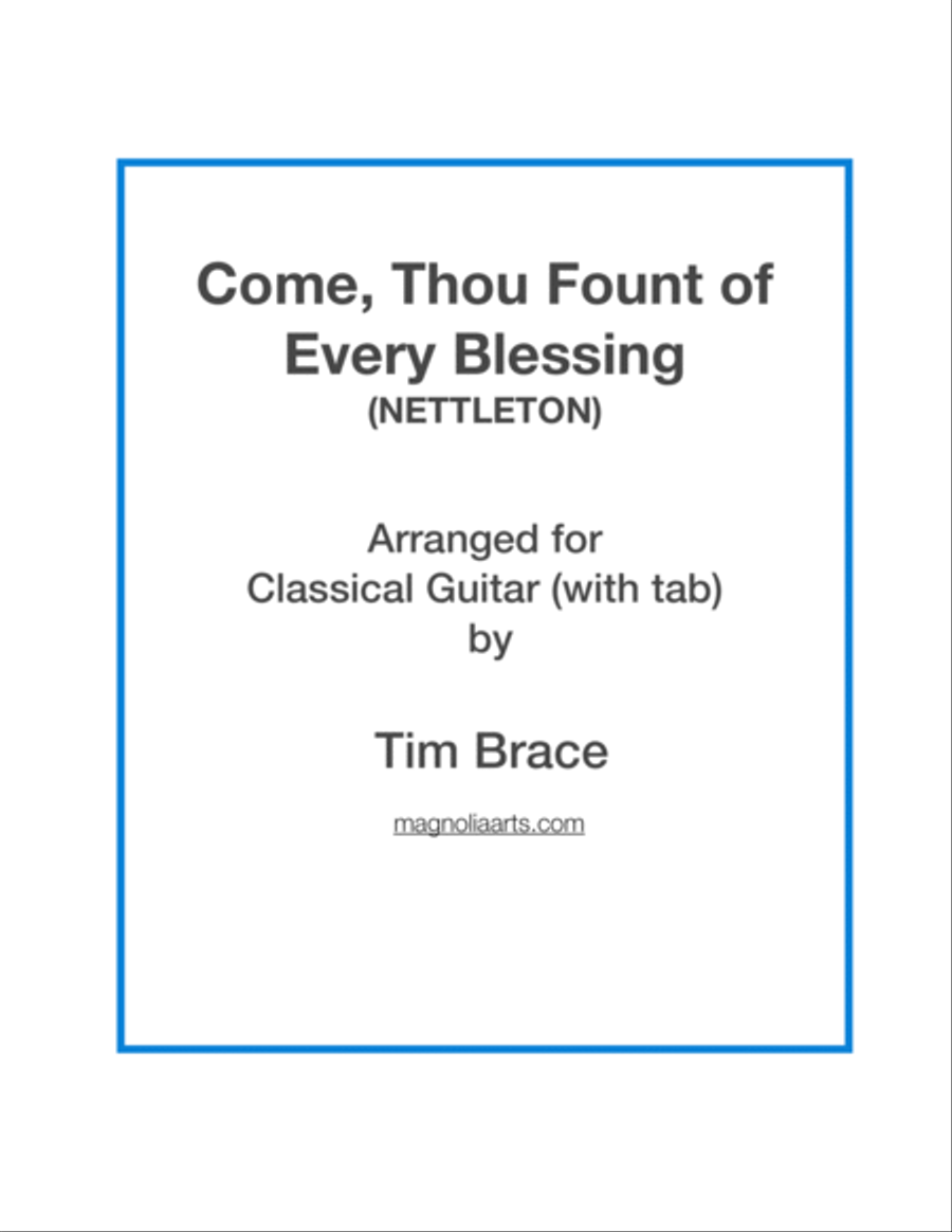 Come, Thou Fount of Every Blessing Guitar Tablature scores gallery preview page 1