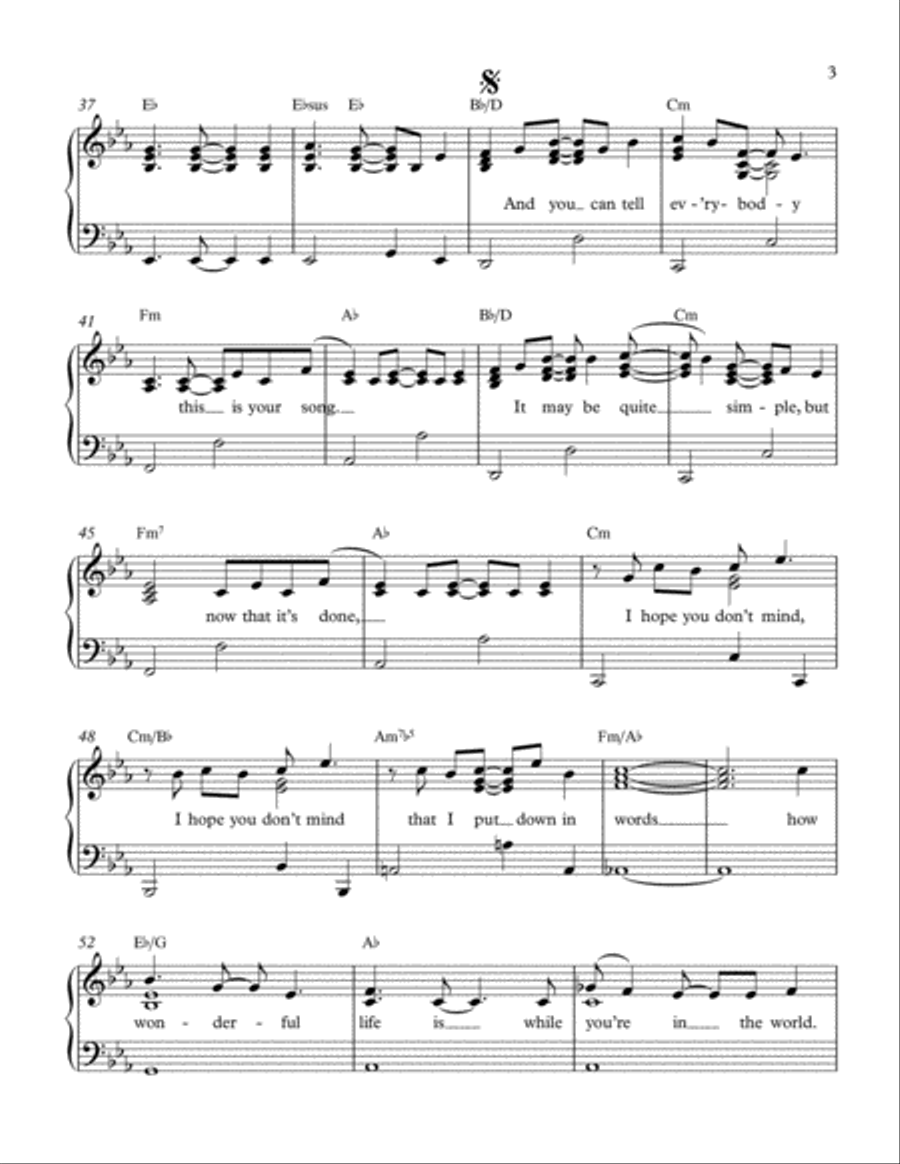 Your Song Your Song Voice scores gallery preview page 3