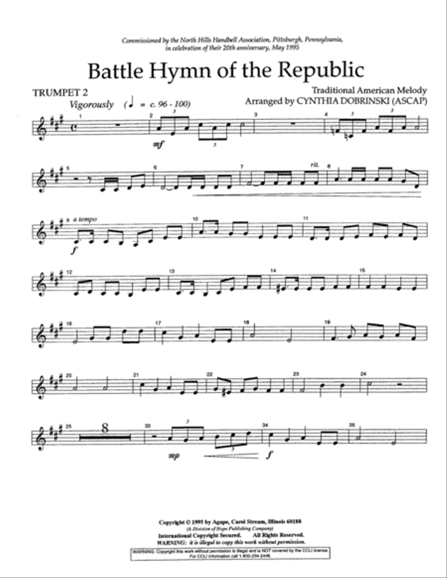 Battle Hymn of the Republic 5-Octaves scores gallery preview page 4