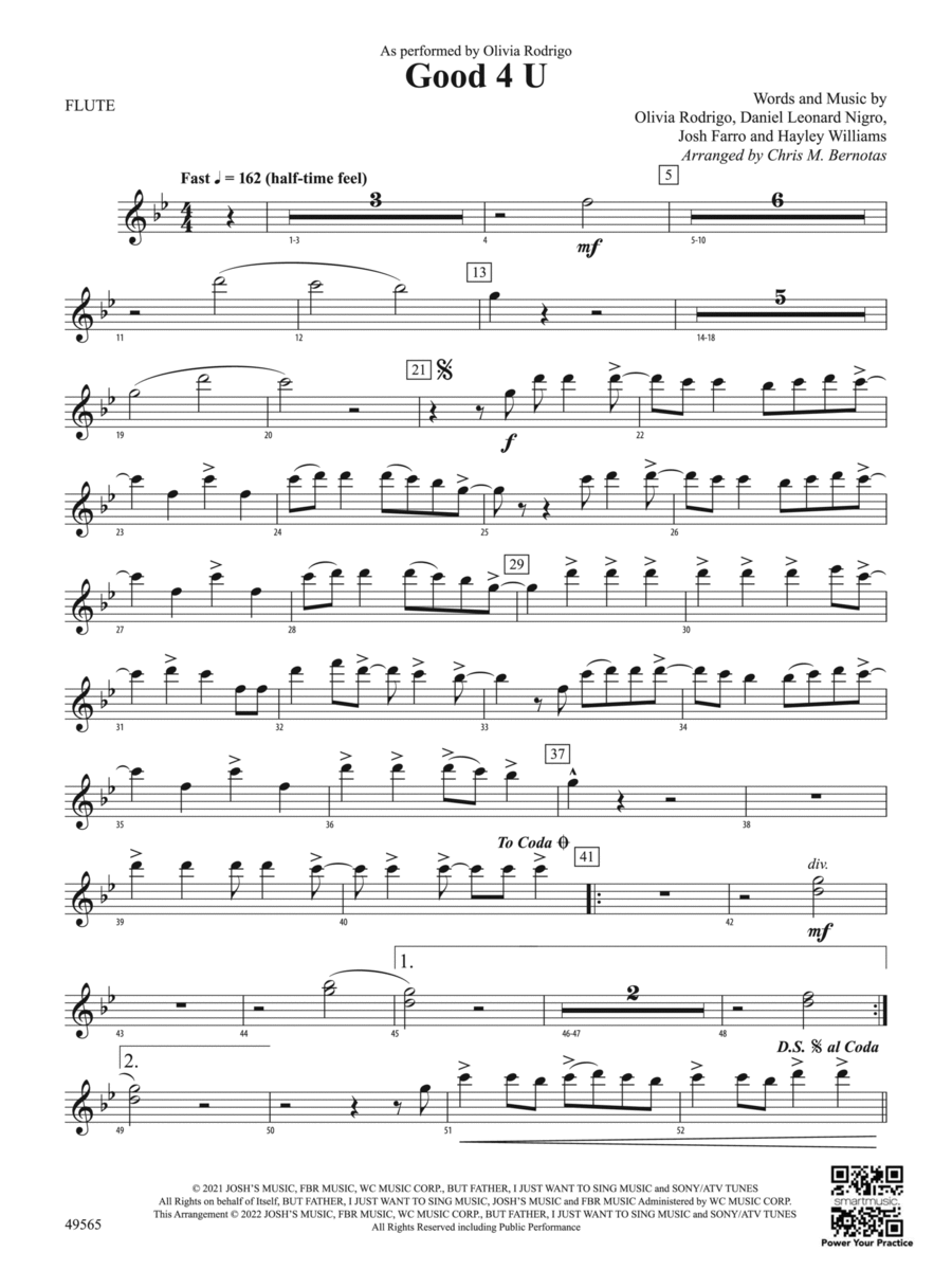 Good 4 U: Flute Good 4 U: Flute Concert Band scores gallery preview page 1