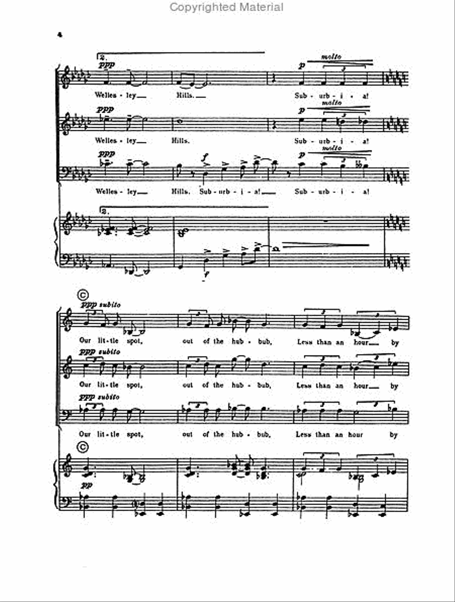 Trouble in Tahiti Choir scores gallery preview page 3