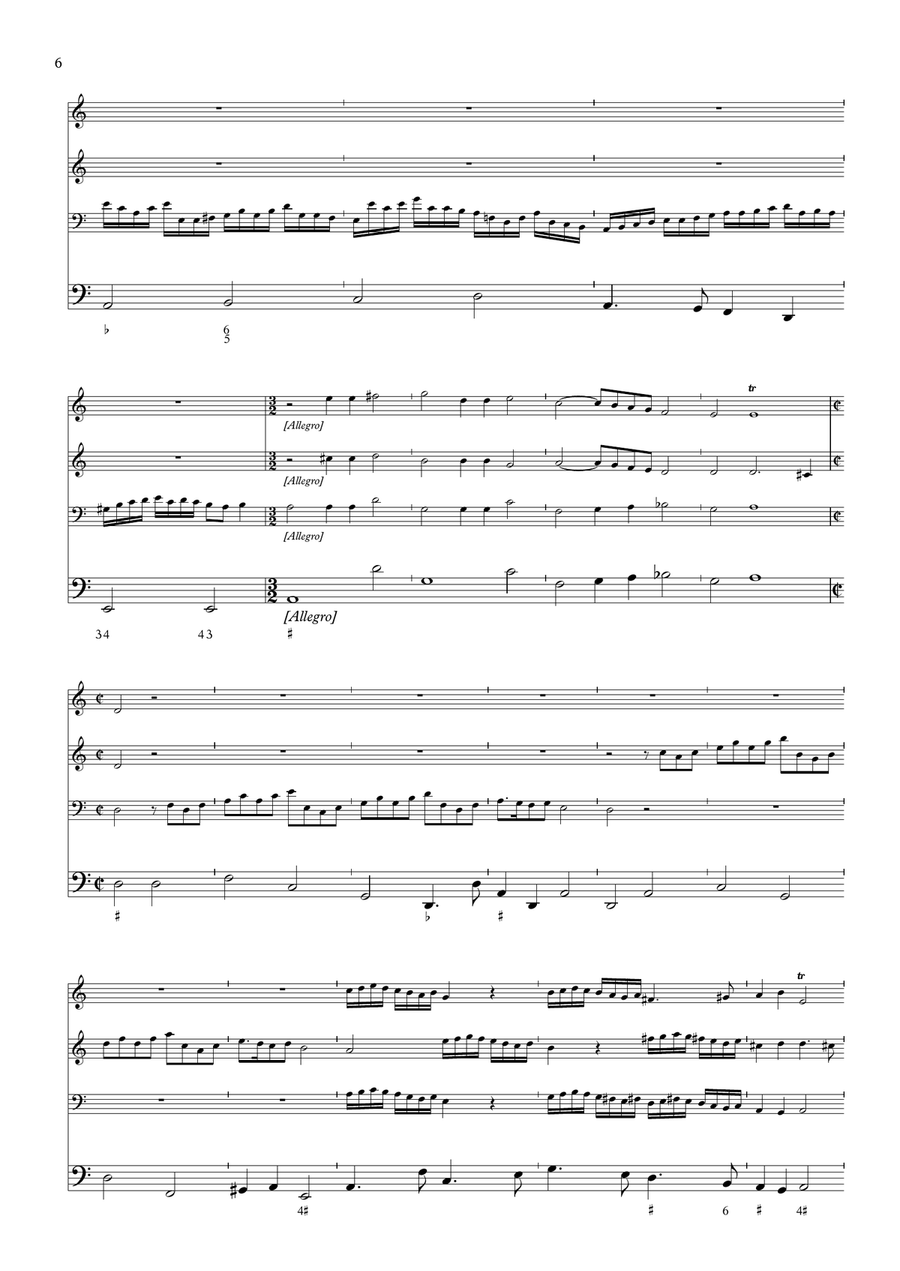 Sonata a 3 (d moll) - with modern clefs Small Ensemble scores gallery preview page 6