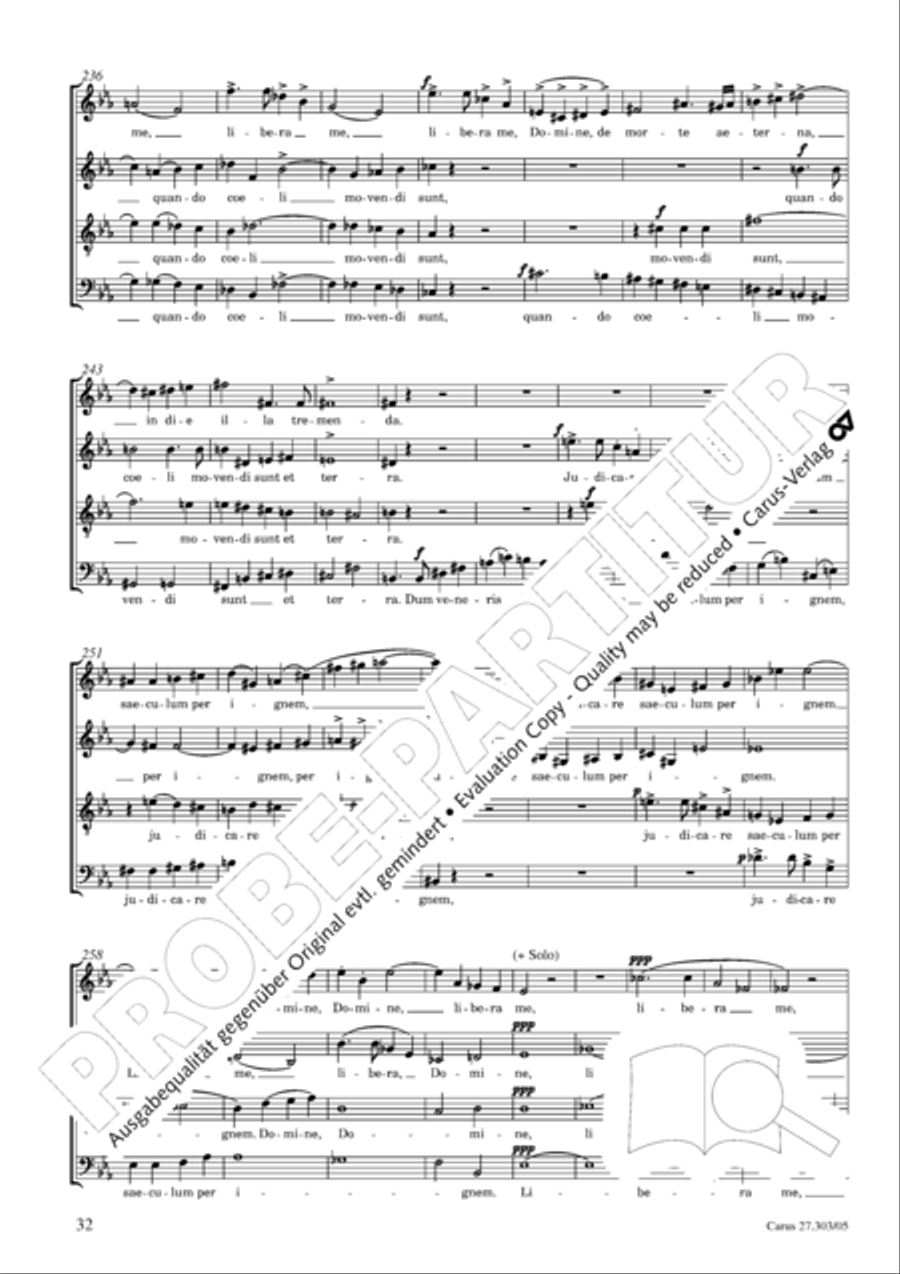 Messa da Requiem 4-Part scores gallery preview page 33