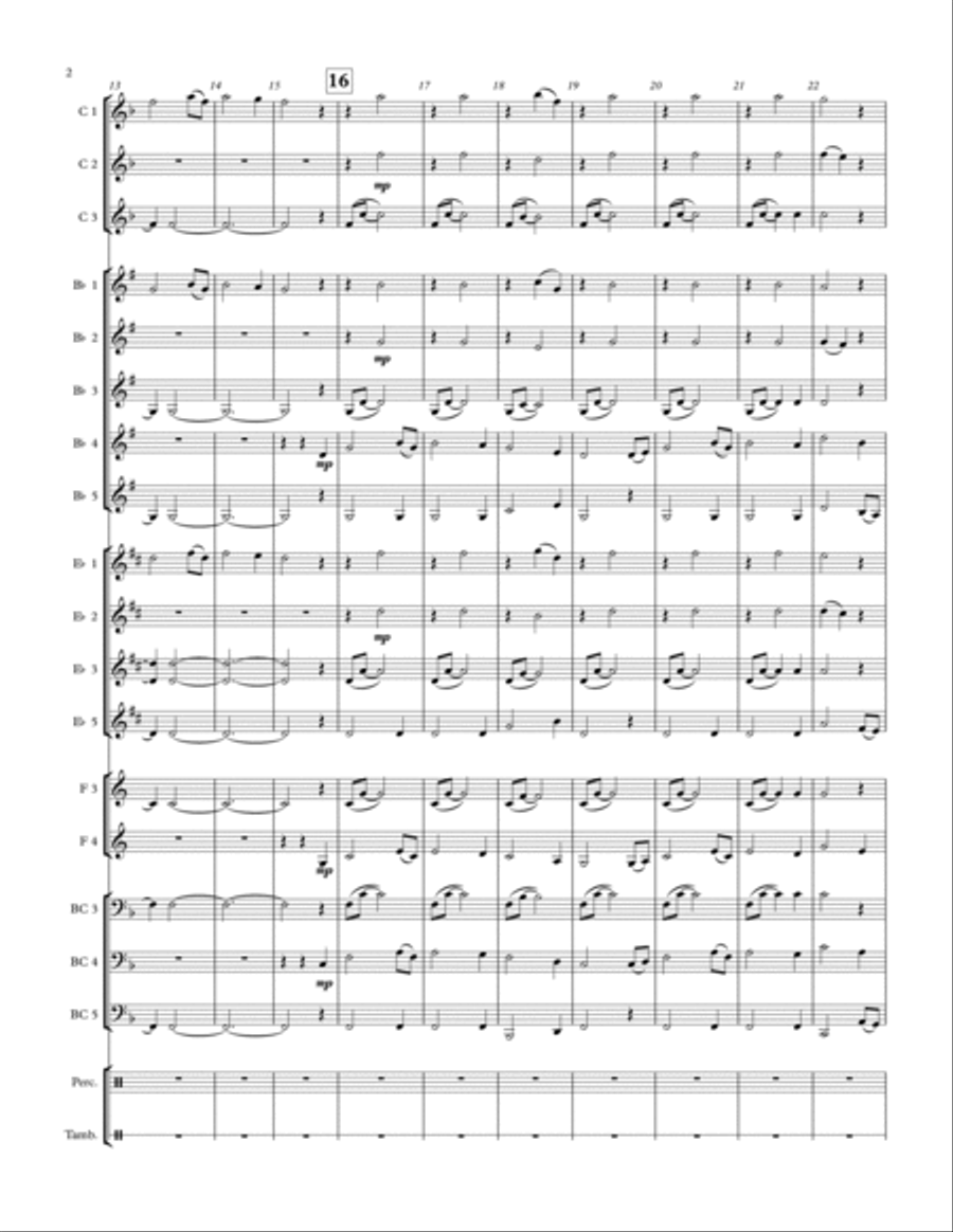 Amazing Grace - for Adaptable Quintet Brass Ensemble scores gallery preview page 2