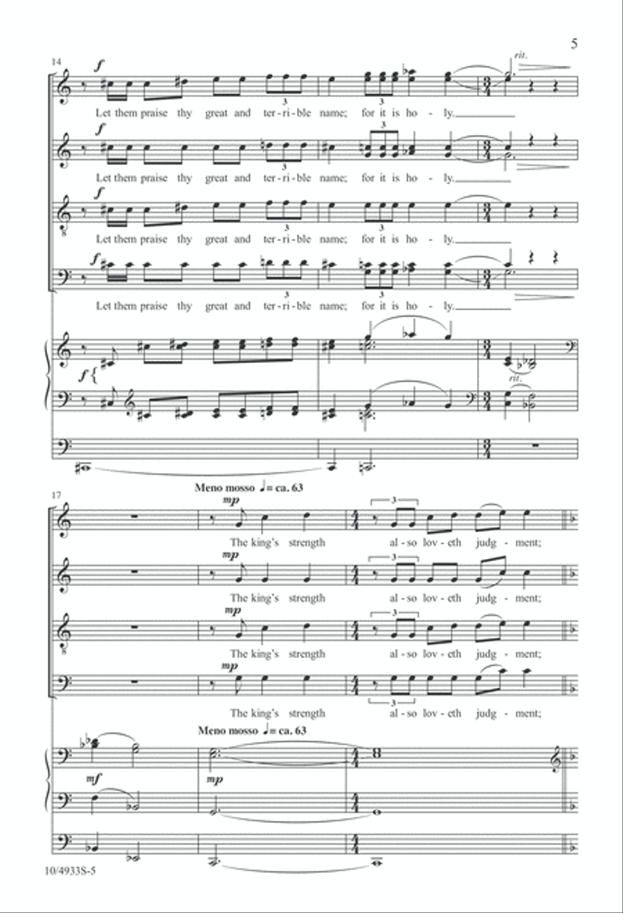 The Lord Reigneth The Lord Reigneth 4-Part scores gallery preview page 5