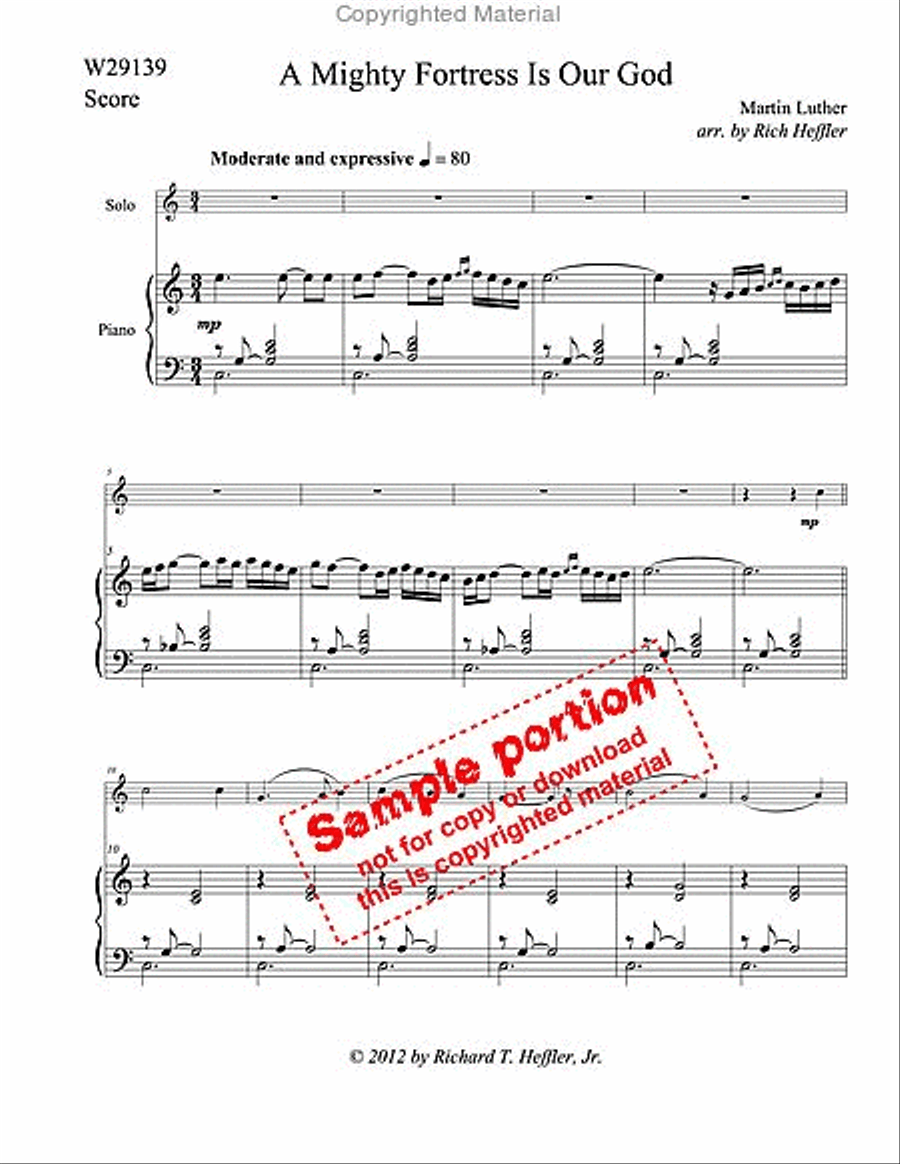 A Mighty Fortress Is Our God Flute Solo scores gallery preview page 2