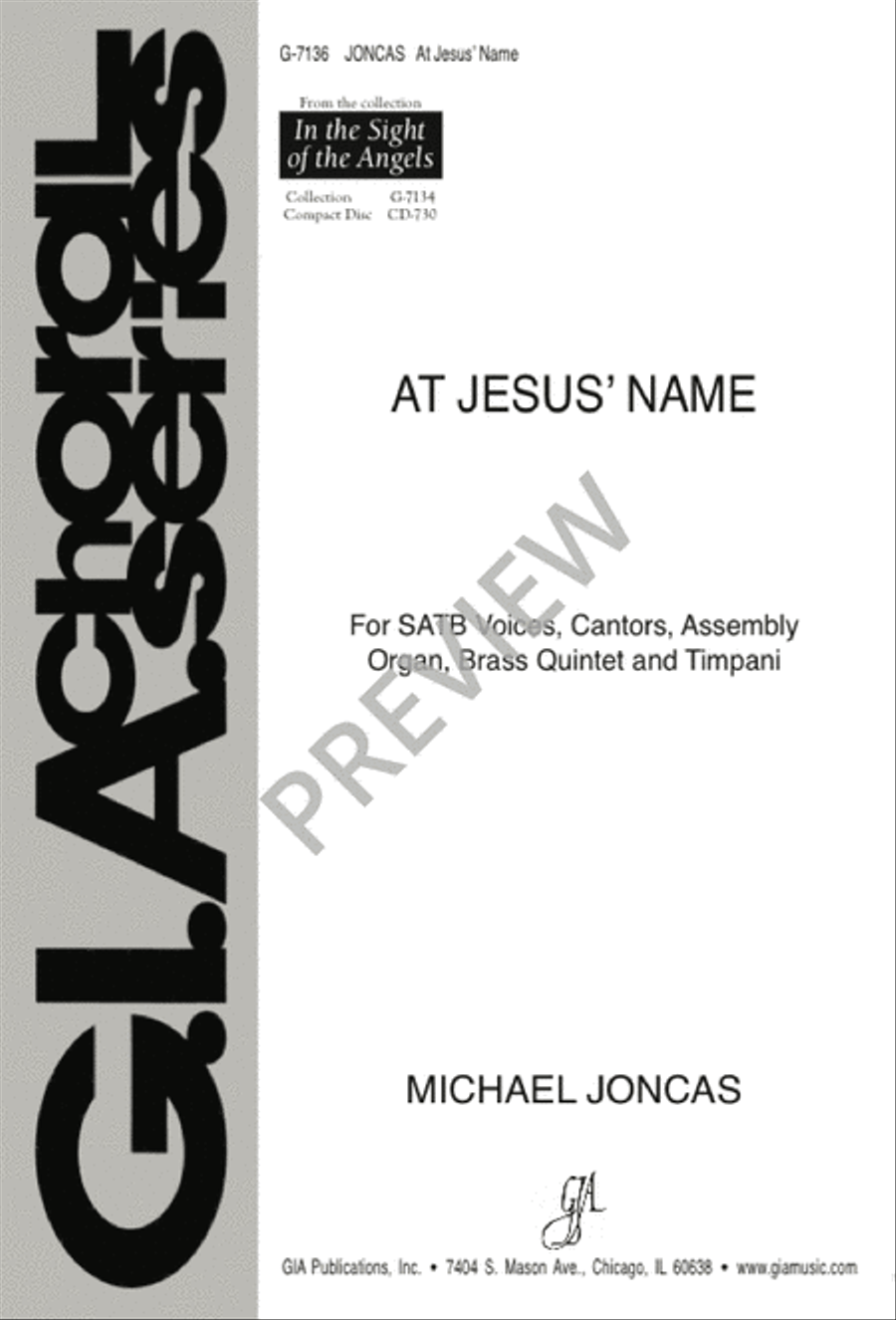 At Jesus' Name 4-Part scores gallery preview page 1