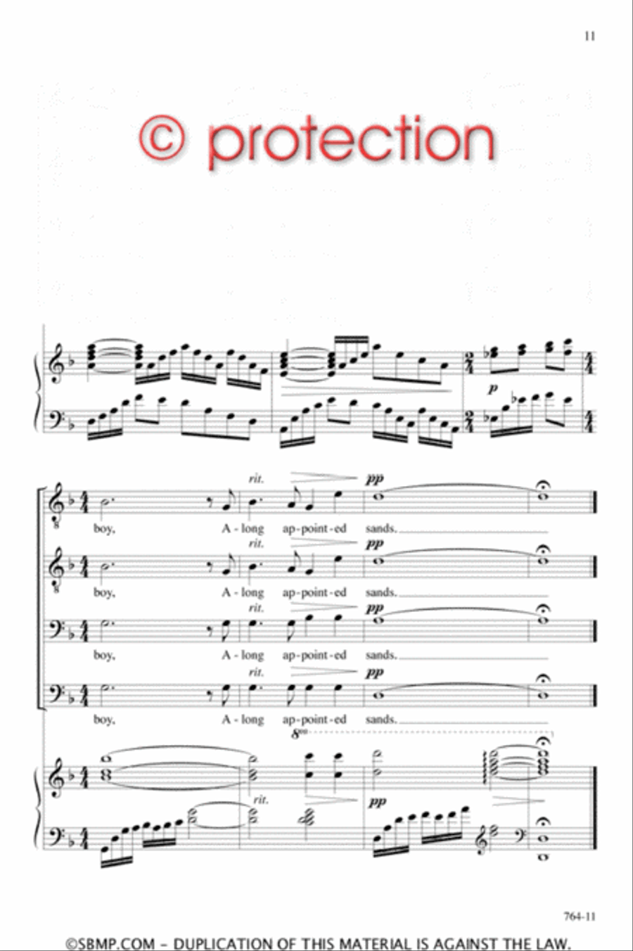 The Moon is Distant from the Sea - TTBB Octavo TTBB scores gallery preview page 10