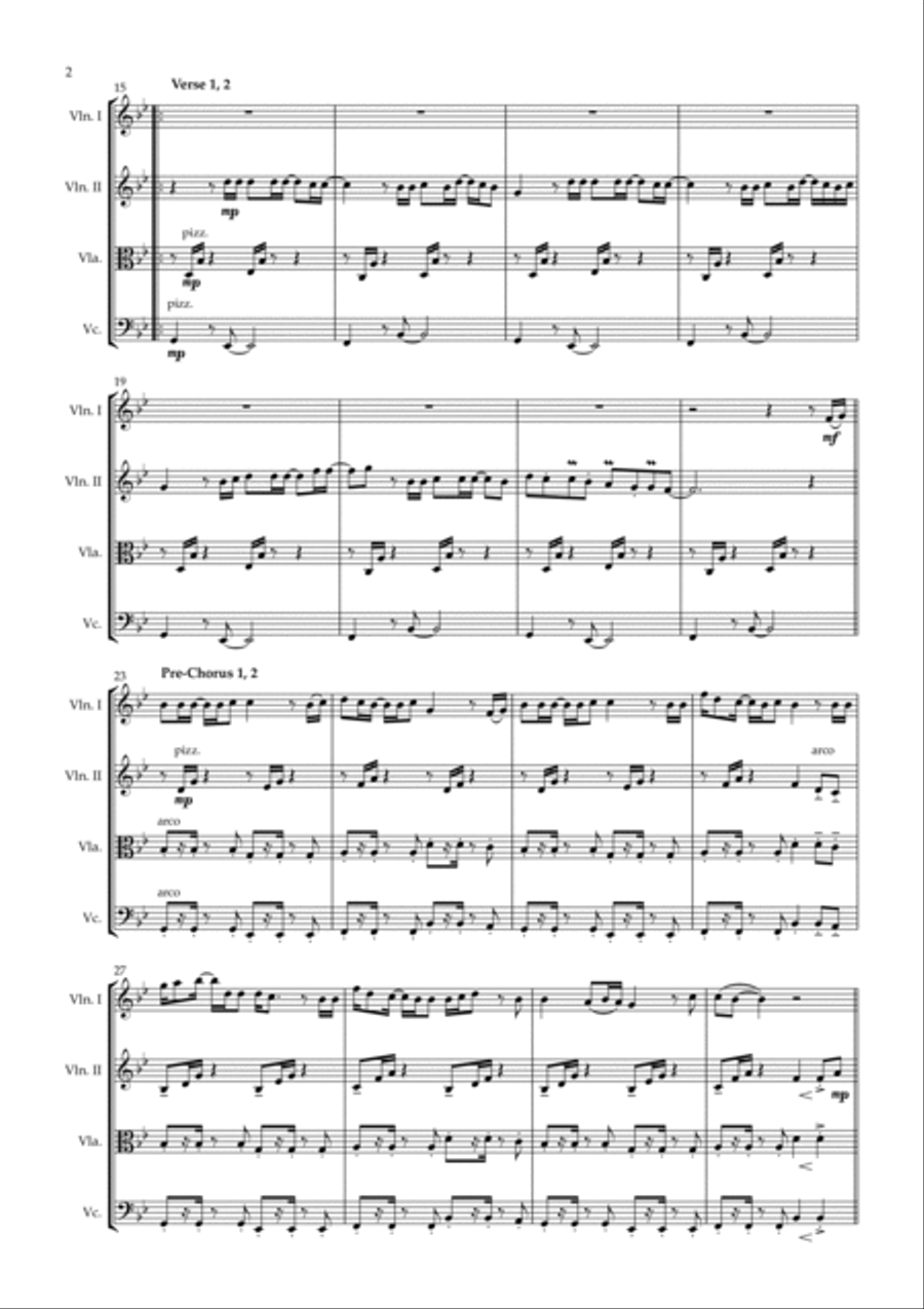 Way Back Home Eng Ver Way Back Home Eng Ver String Quartet scores gallery preview page 2