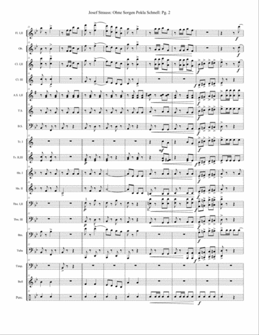 Ohne Sorgen Polka Ohne Sorgen Polka Concert Band scores gallery preview page 2
