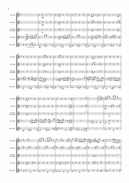 When The Saints Go Marching In (Saxophone Quartet / Quintet) - Score image number null