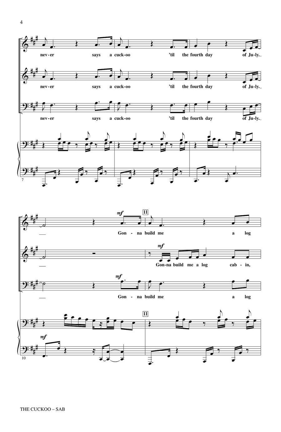 The Cuckoo 3-Part scores gallery preview page 2