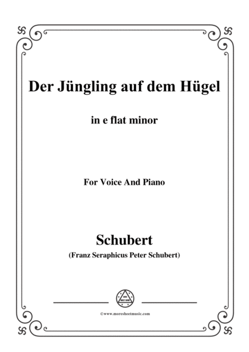Schubert-Der Jüngling auf dem Hügel,in e flat minor,Op.8 No.1,for Voice and Piano image number null