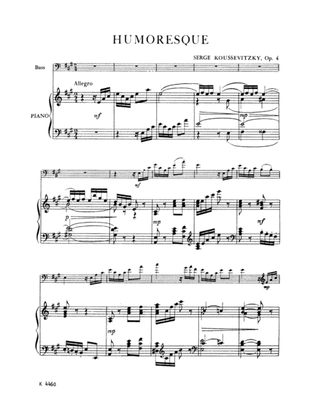 Koussevitzky: Humoresque, Op. 4