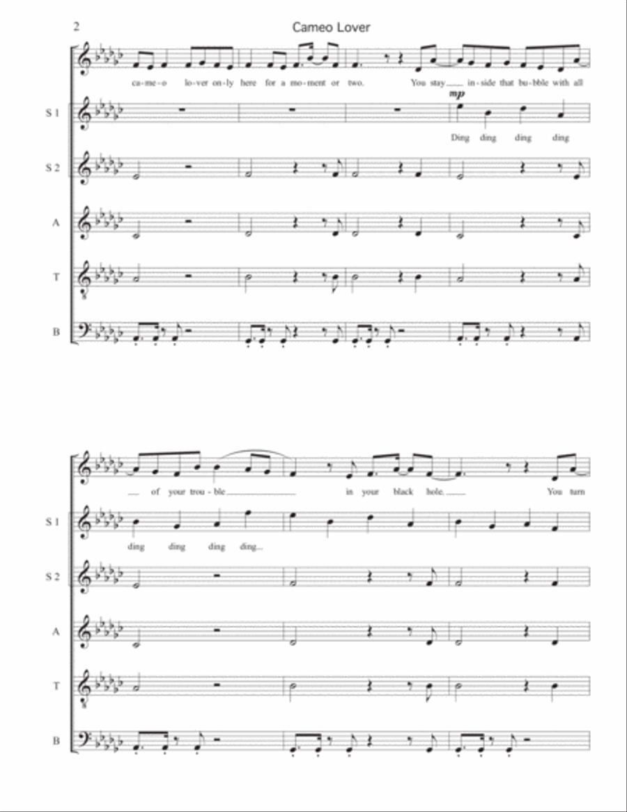 Cameo Lover 4-Part scores gallery preview page 2