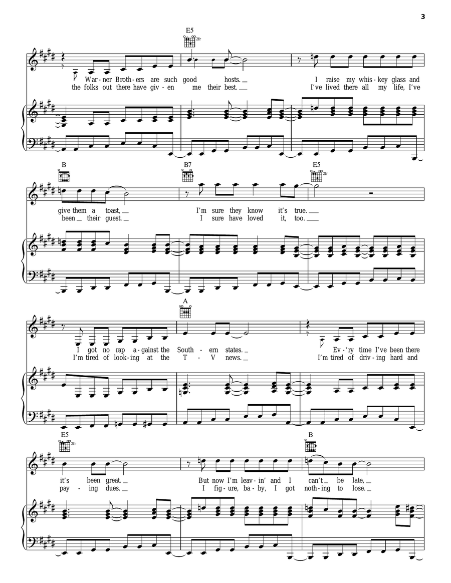 Katmandu Piano, Vocal, Guitar scores gallery preview page 3