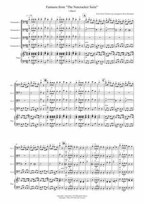 Book cover for Fantasia from "The Nutcracker Suite" March for Cello Quartet