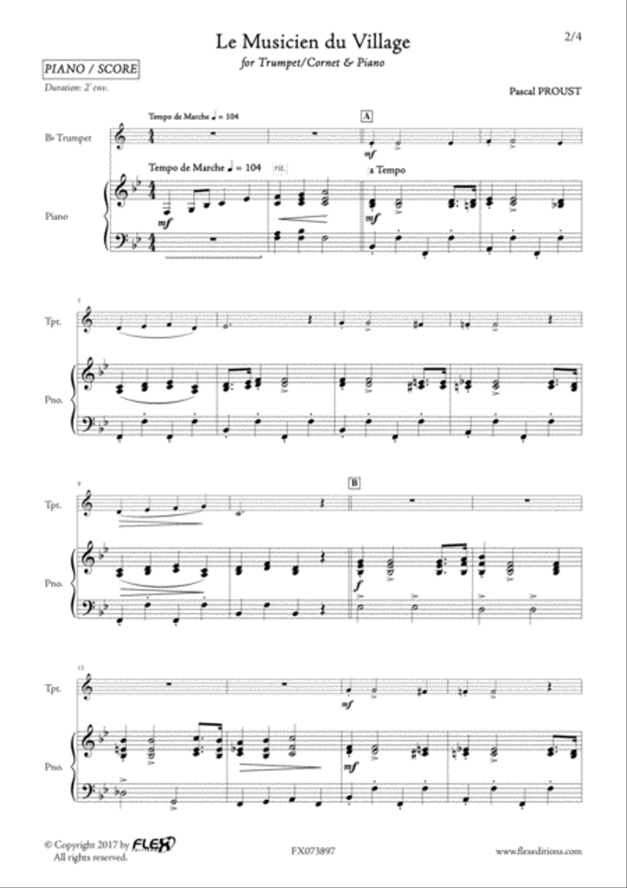 Le Musicien du Village Cornet scores gallery preview page 3