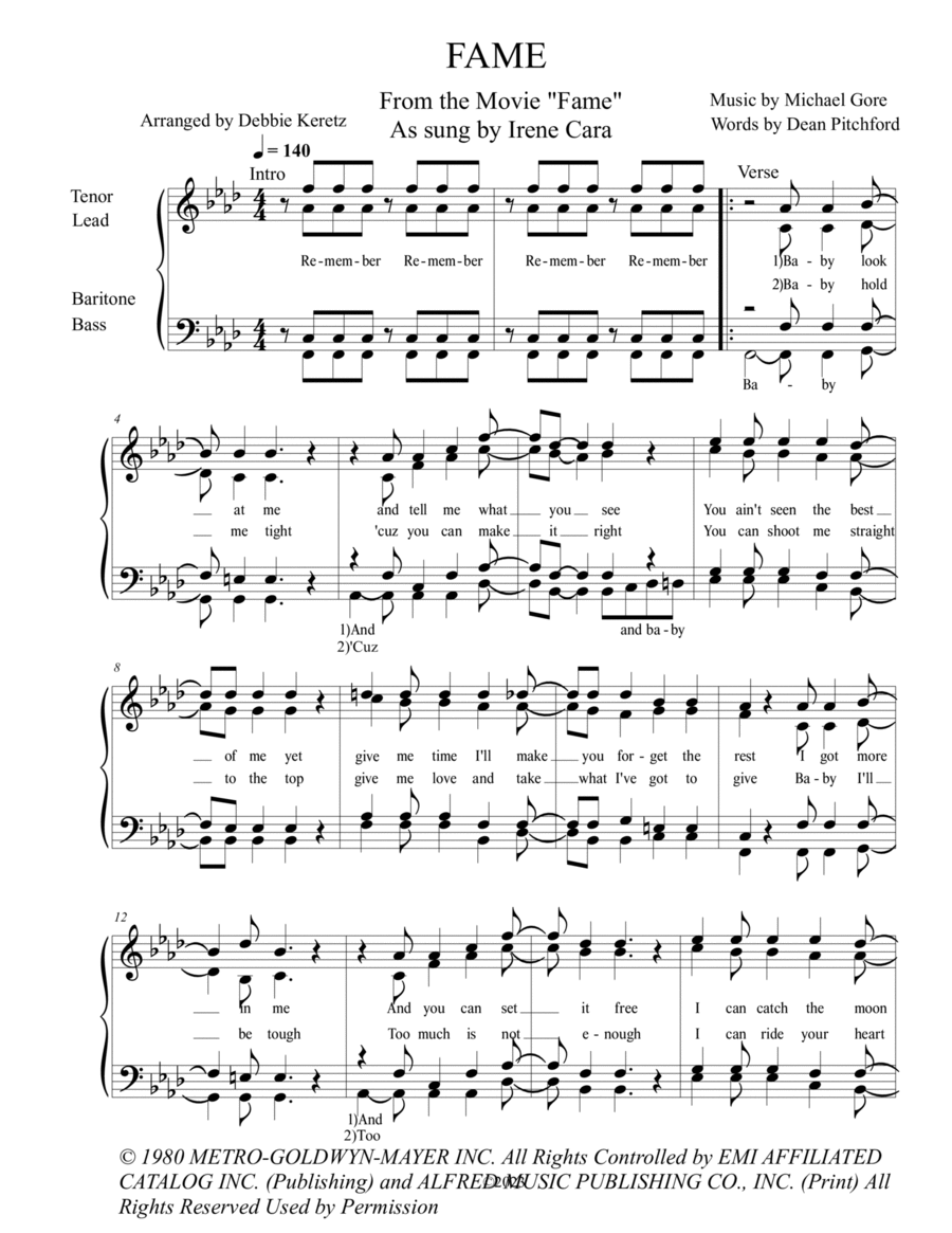 Fame Fame SSAA scores gallery preview page 1