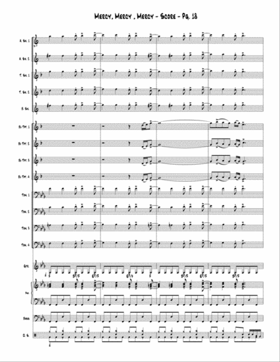 Mercy, Mercy, Mercy Jazz Ensemble scores gallery preview page 19