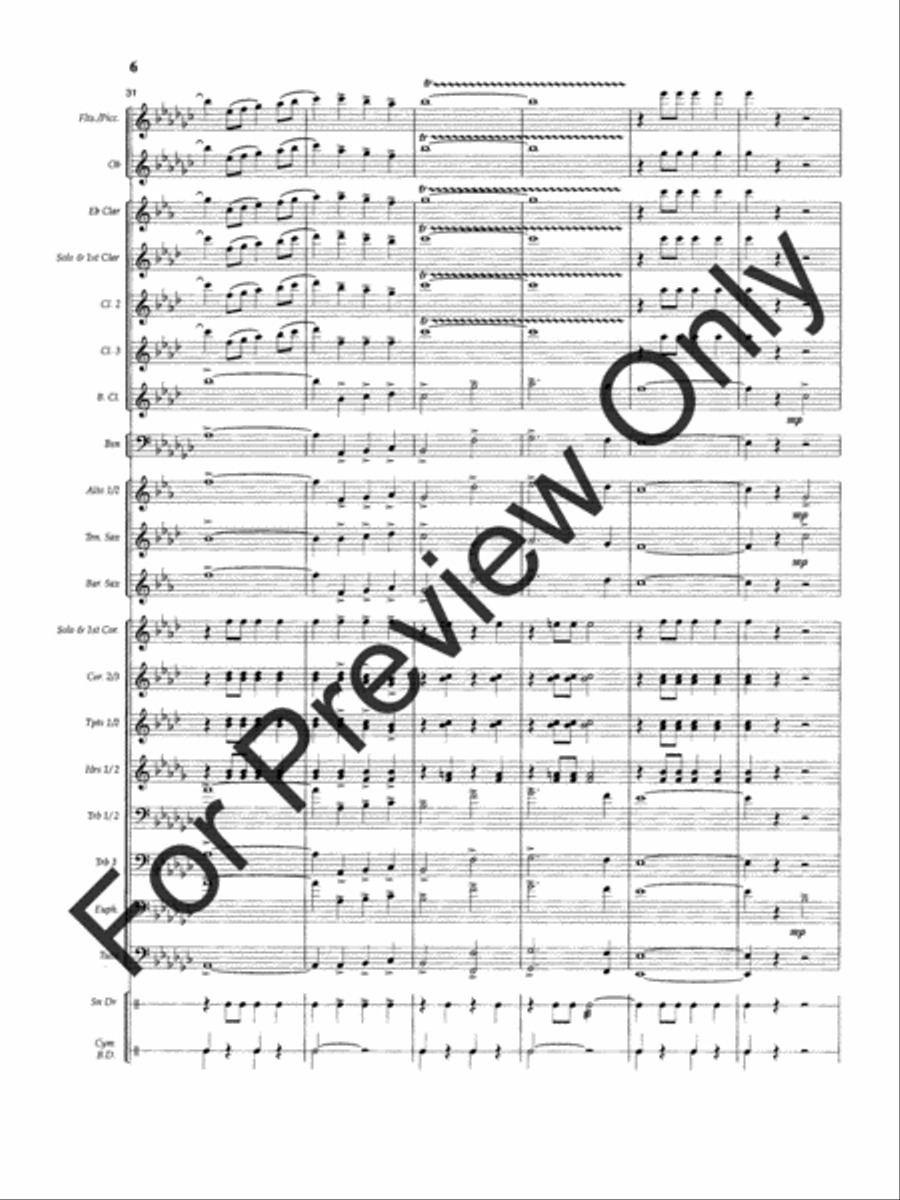 Slavic Farewell Concert Band scores gallery preview page 9
